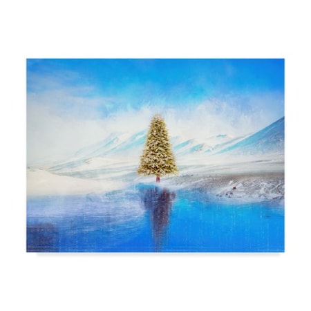 Ata Alishahi 'Winter And Christmas Tree' Canvas Art,35x47